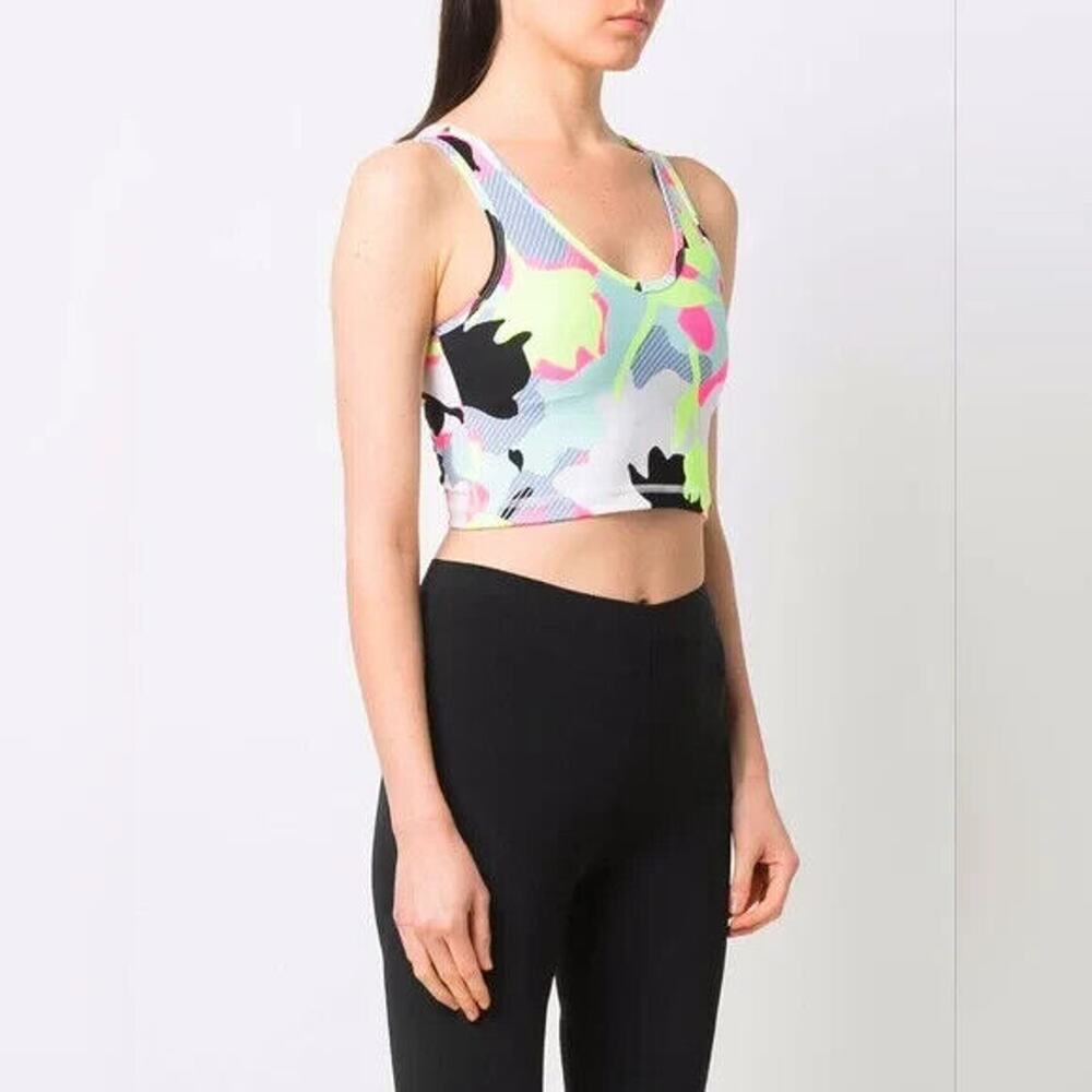 DKNY Sport Women's Zest Camo Floral Print Size XS Impact Sports Bra NWT